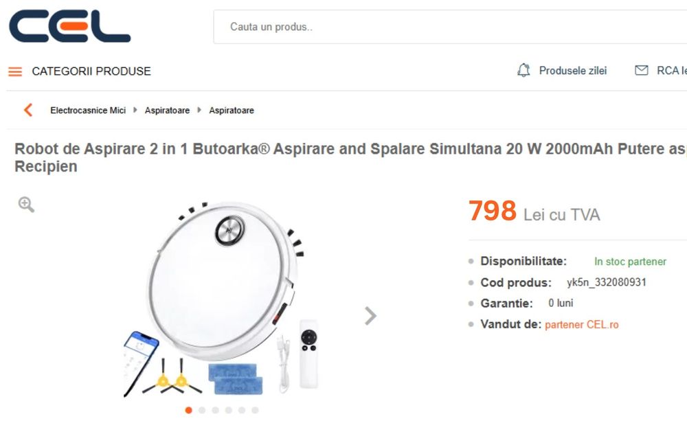 Aspirator automat NOU! 2 în 1, aspiră și spală