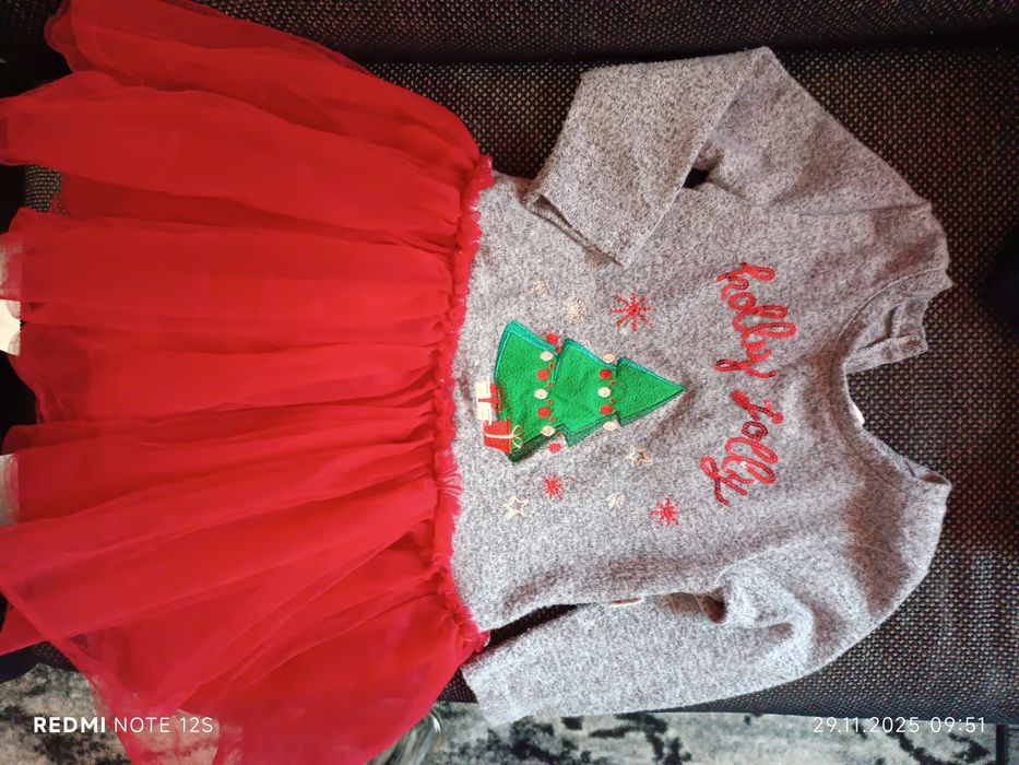 Коледни рокли за момиче 86 92 104
