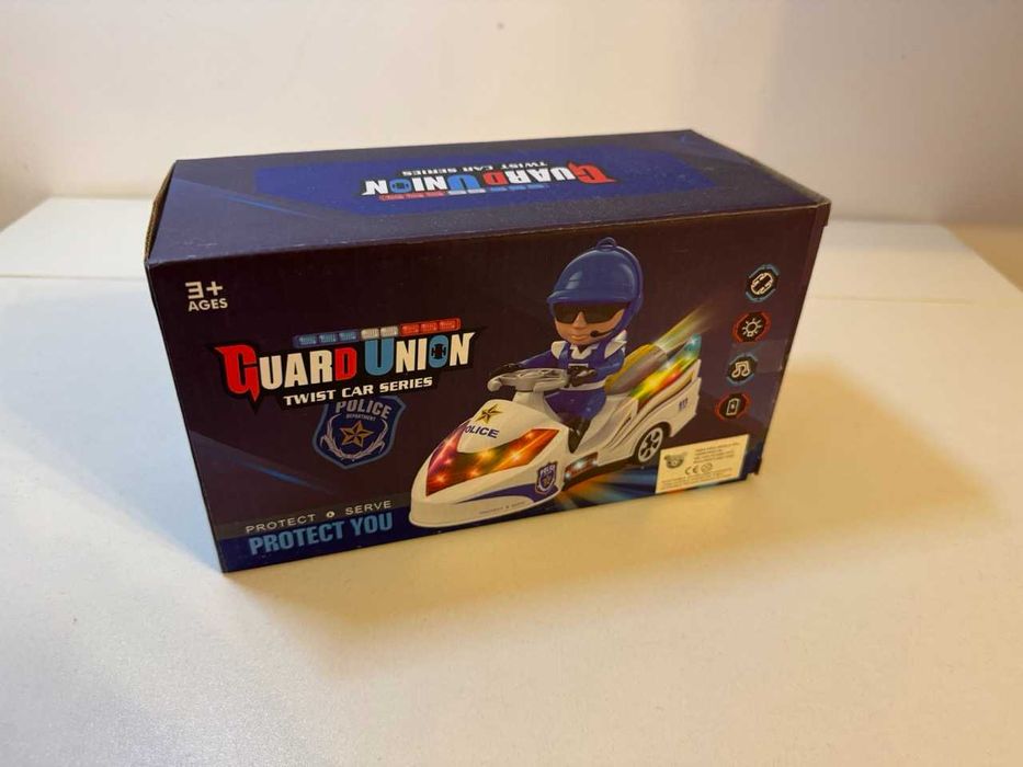 Jucarie rotativa masina de politie, cu lumini, sunete, baterii incluse