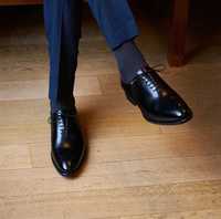 Pantofi whole cut 42 lucrati manual Fratelli Rosetti piele naturala