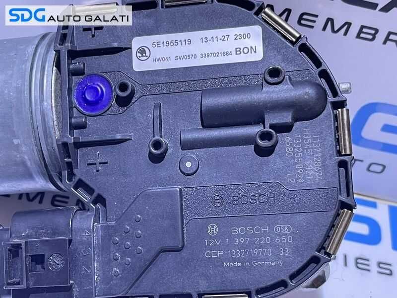 Motoras Stergator Stergatoare Parbriz Skoda Octavia 3 2013 - 2017 Cod 5E1955119 3397021684 1397220650