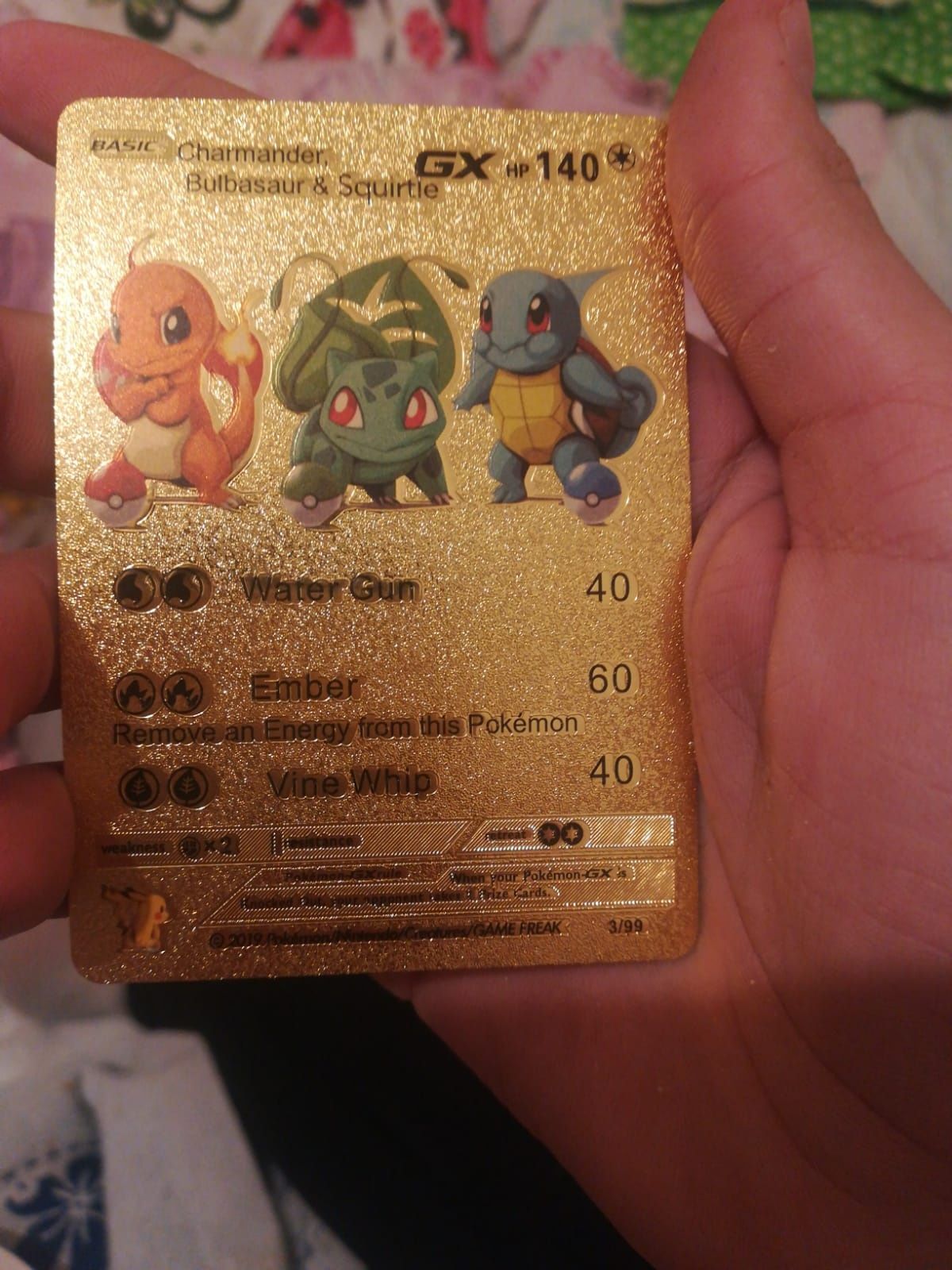 Pokemon card, gold edition, cumpărat la 15 euro ( 73,8 lei ), nou !!!