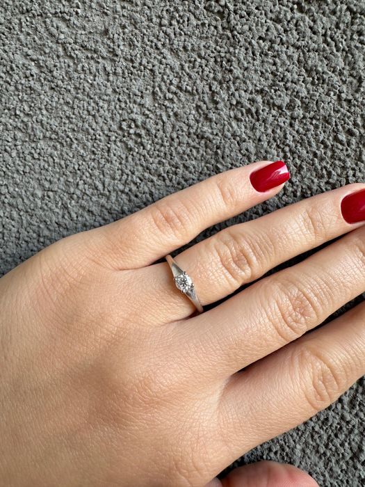 Inel de logodna din aur 18k TEILOR, diamant natural 0.32 carate