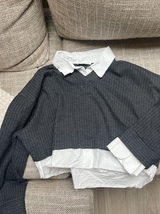 Контрастна блуза Zara