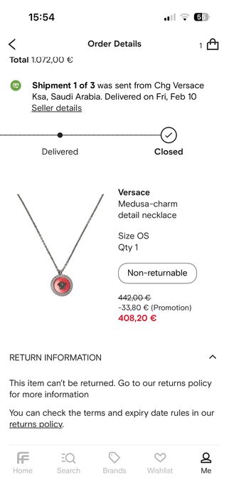 Оригинална верижка Versace с медальон Medusa – използвана