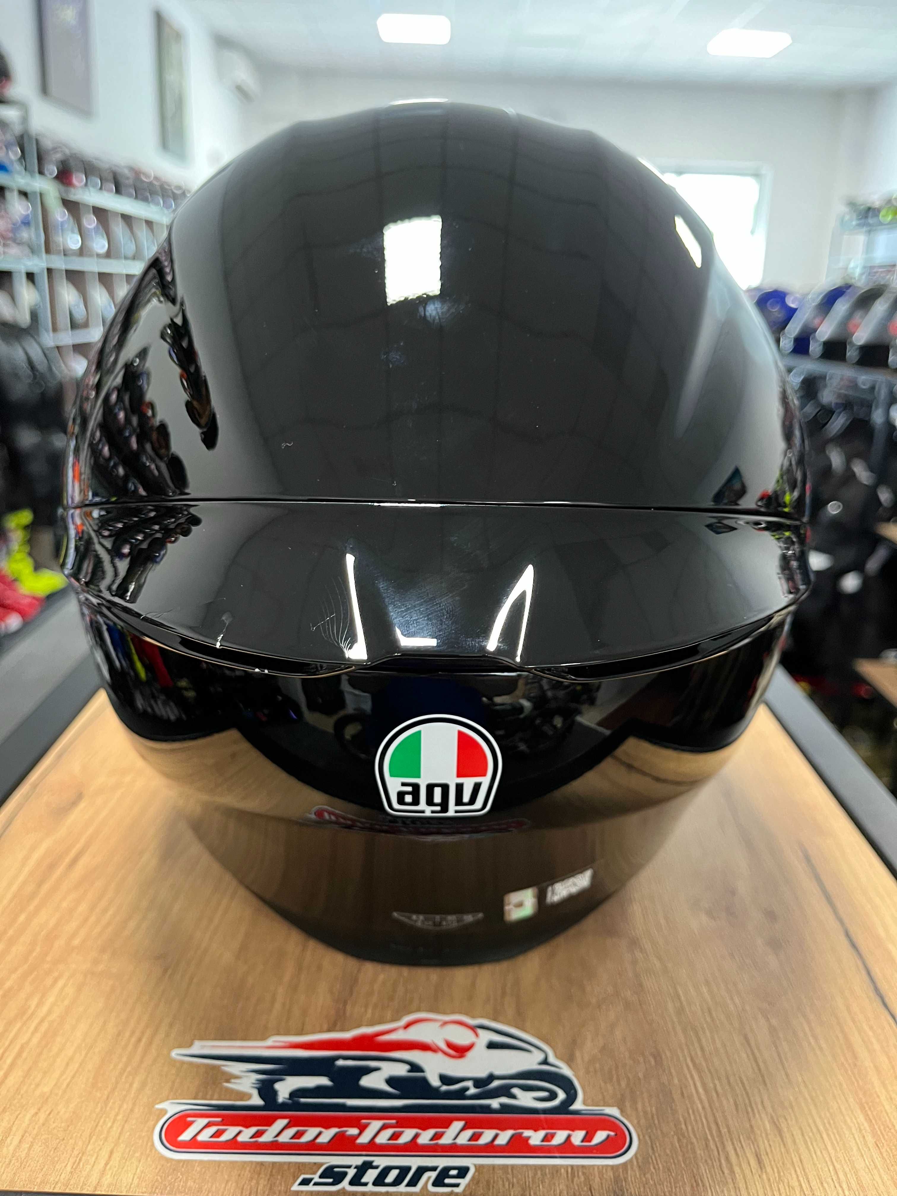 Топ Цена Мото Каска мотор AGV K1 S ECE 2206 BLACK GLOSS,разм.XS 53-54