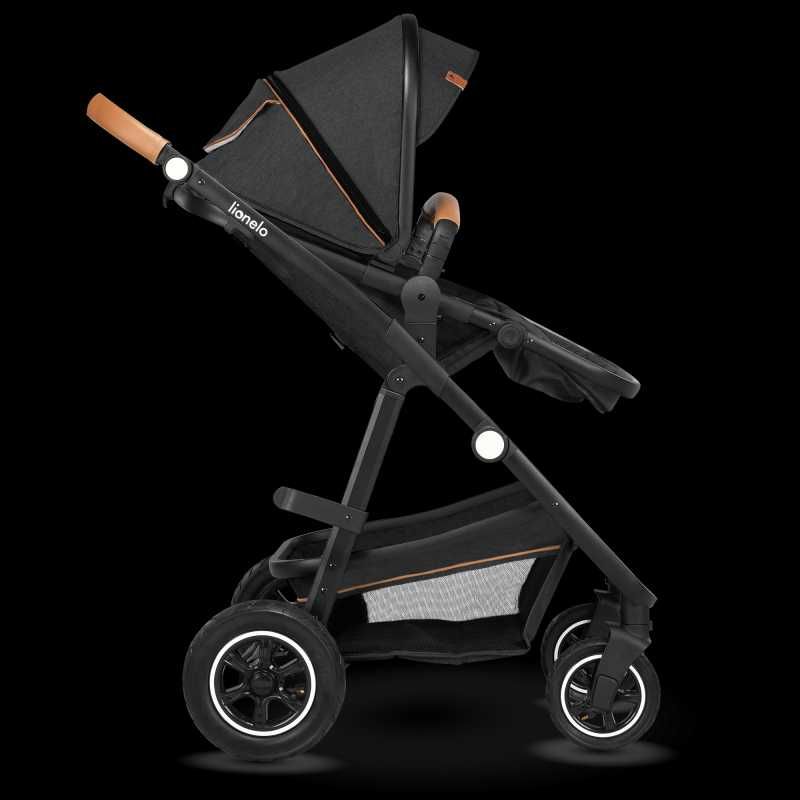 Детска количка 3 в 1 Lionelo Amber, Graphite grey