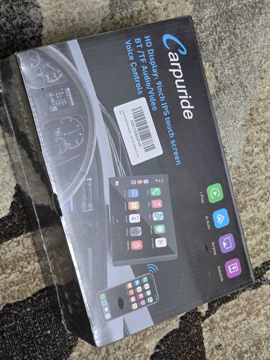 Carplay Android CARPURIDE 9"Wireless Portable, Google Sigilat!