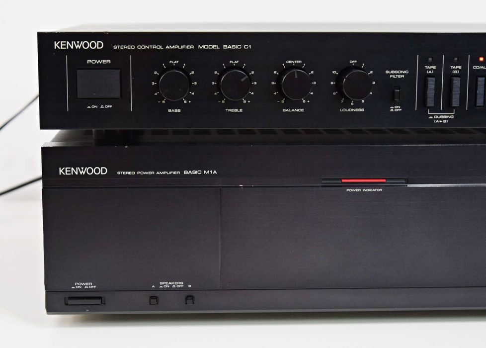 Kenwood Basic C1 Preamp + Basic M1A Power Amp, amplificator si preamp