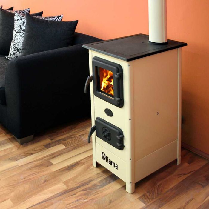 Semineu cu plita din fonta Fiama SD HERA, pe lemne putere 6 kW