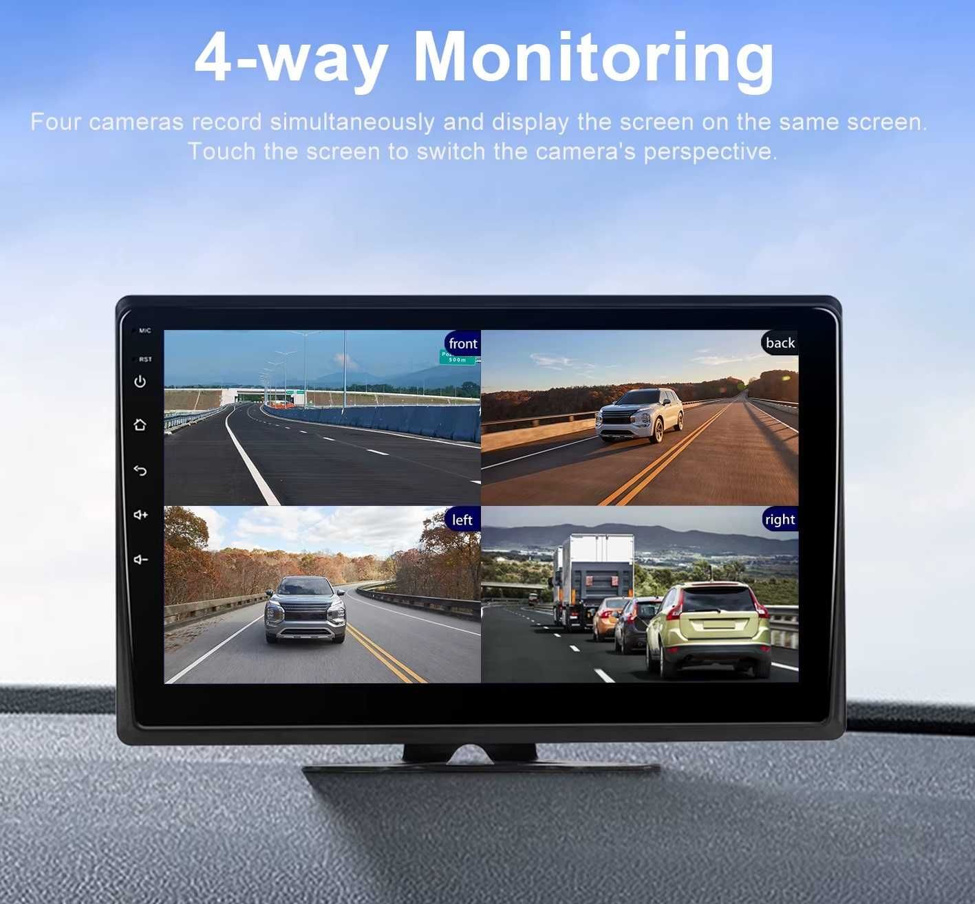 Монитор камера заден ход камион автобус навигация DVR Android Блутут