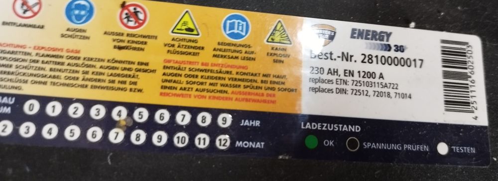 батерии за камиони 225 ah 12 v 4 бр