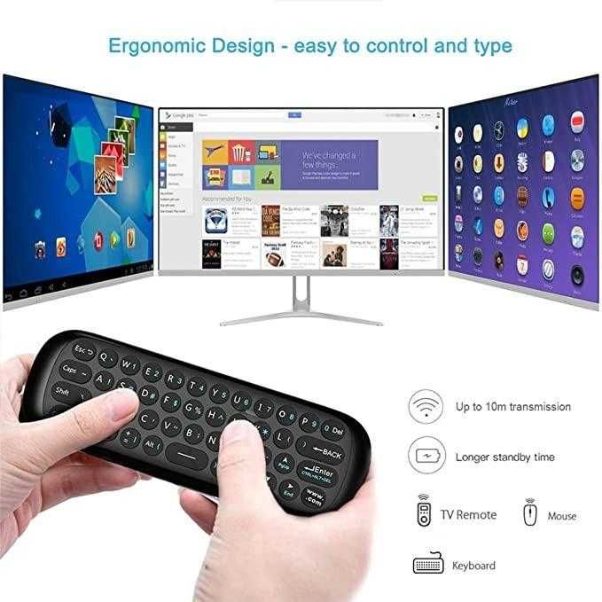 W1 Air mouse жироскоп клавиатура qwerty дистанционно управление