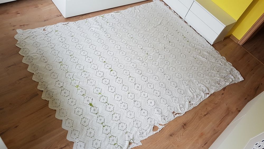 ръчно плетена покривка, кувертюра, покривало, шалте за спалня 180/240
