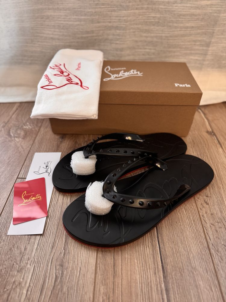 Мъжки джапанки в стил Christian Louboutin | Нови с кутия