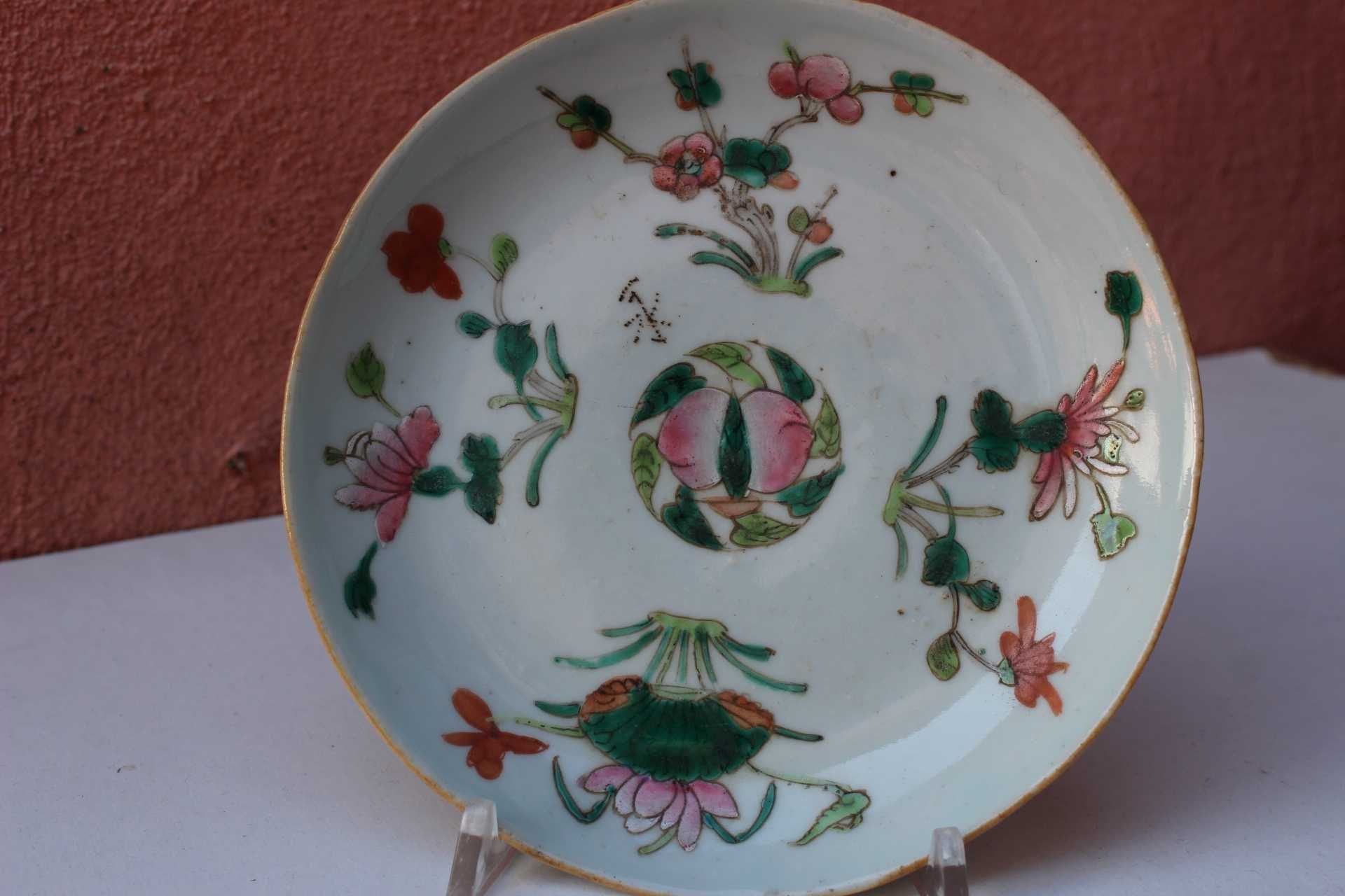 Set farfurie/bol portelan colectie CHINA, secol 19, QING, Famille Rose