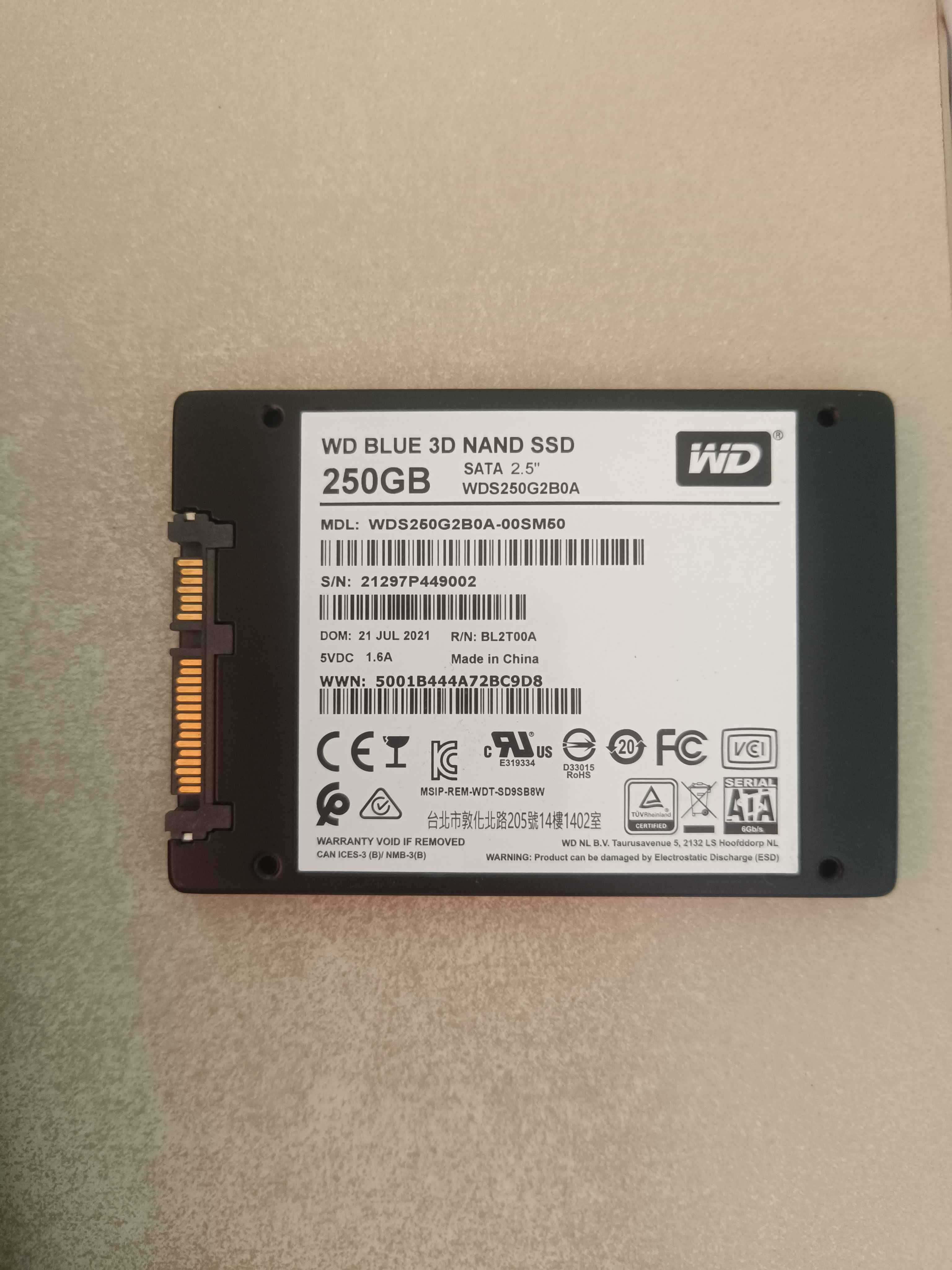 WD Blue 250gb SATA SSD