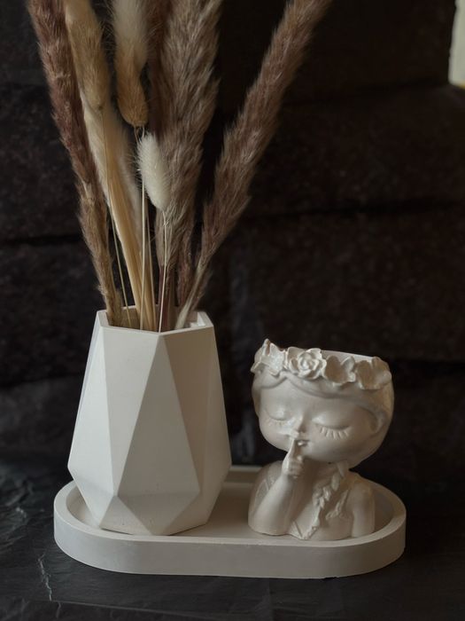 Гипсовые вазы и статуэтки для интерьера |Подарочный Набор