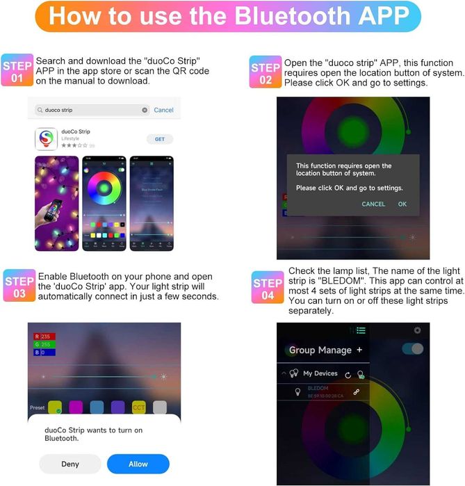 AOYADAISU LED светлинна лента за закрито, сензор за движение 3 м, 2 бр