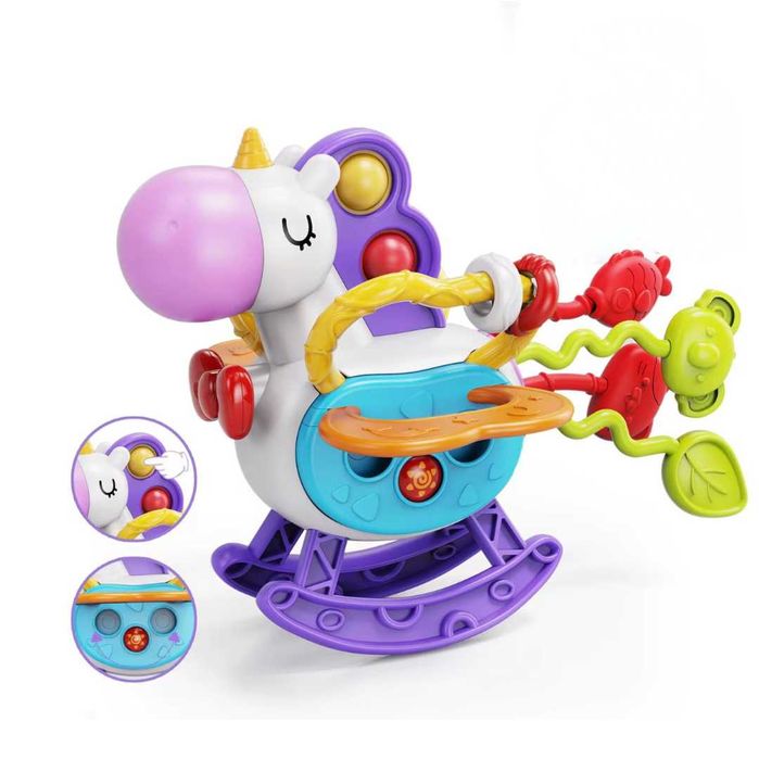 Jucărie Montessori Senzorială 6-în-1 Unicorn | dennstore.ro