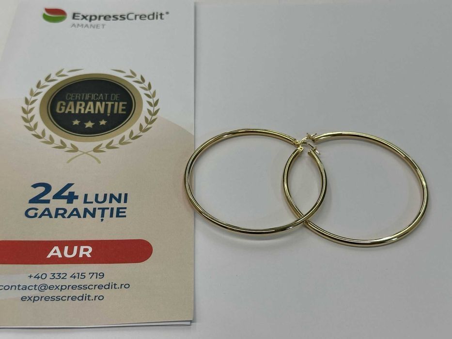 Cercei aur 14K 6.46G (Iulius Mall)(B-4702)  2 ani garantie