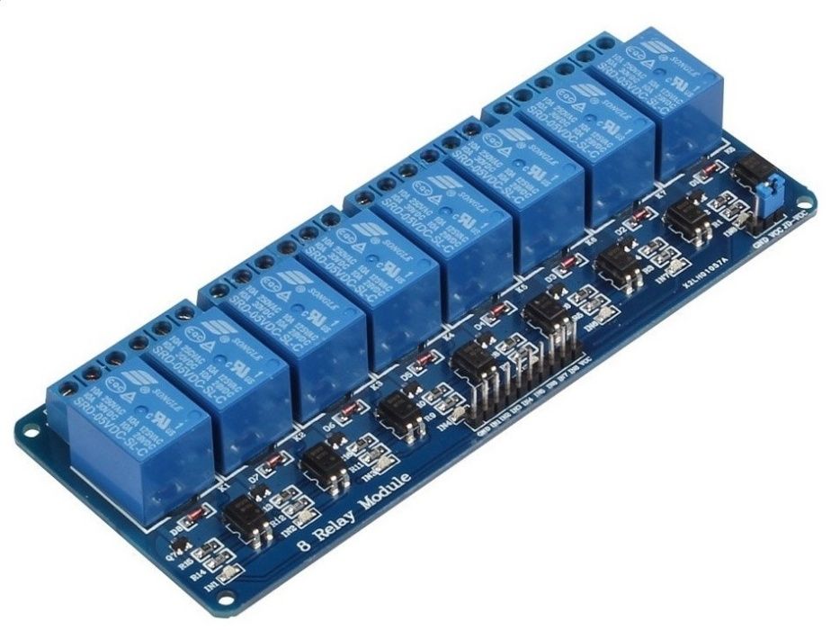 Modul cu 8 relee 5V, 12V si 24V optocuplor TTL, releu Arduino auto arm