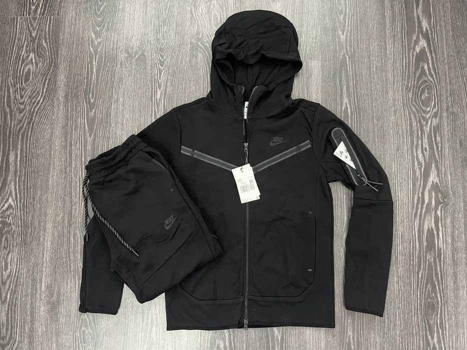 Nike TECH Fleece | Full negru | Set complet | Bumbac