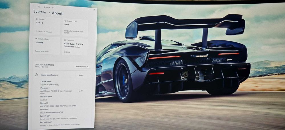 Продавам PC Ryzen 7 5700X/32Gb/512GB SSD + 1TB HDD/RTX 2060 Super/Гарц