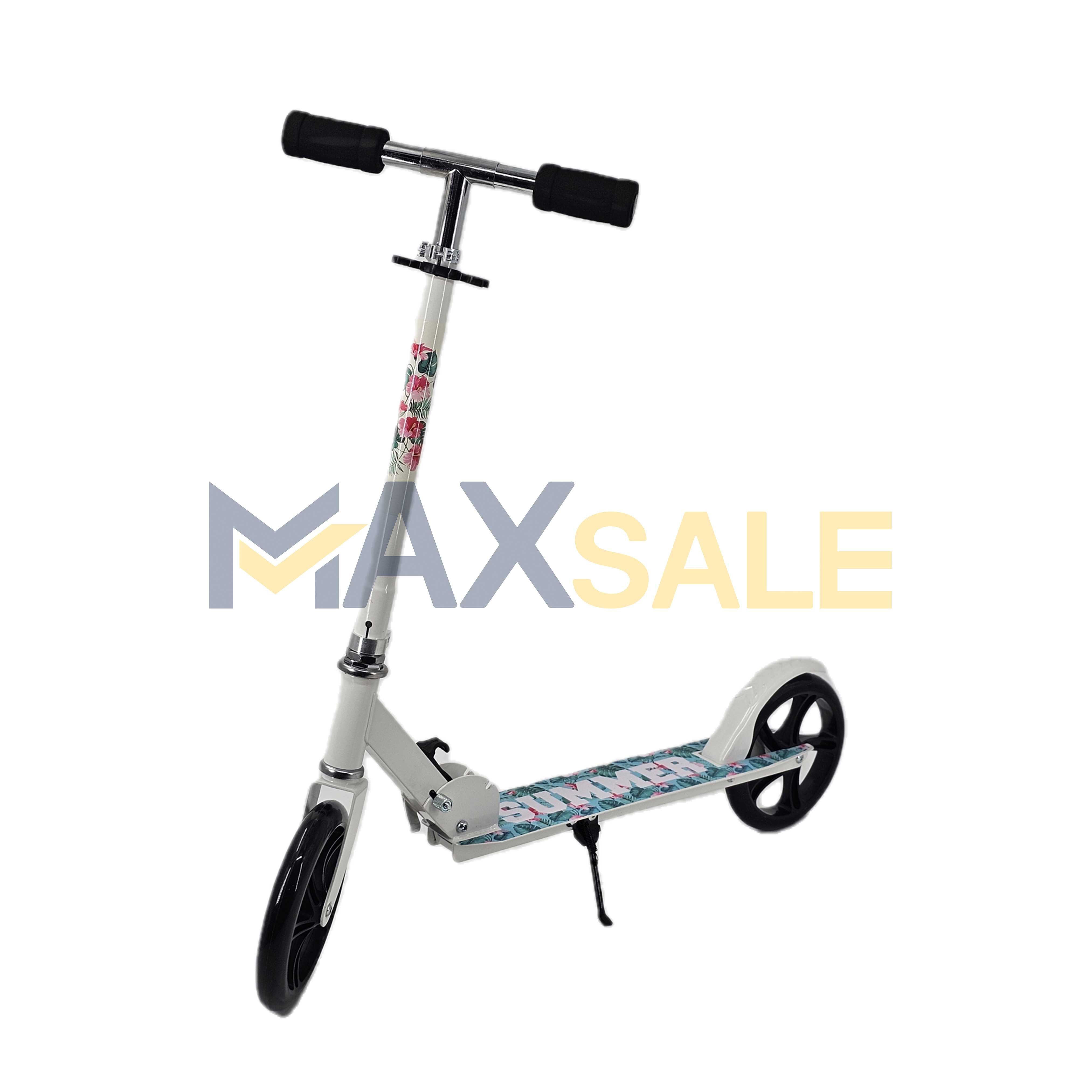 Тротинетка Детска скутер scooter сгъваема бяло и мента колело триколка
