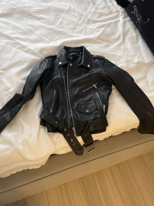Куртка из натуральной кожи zara