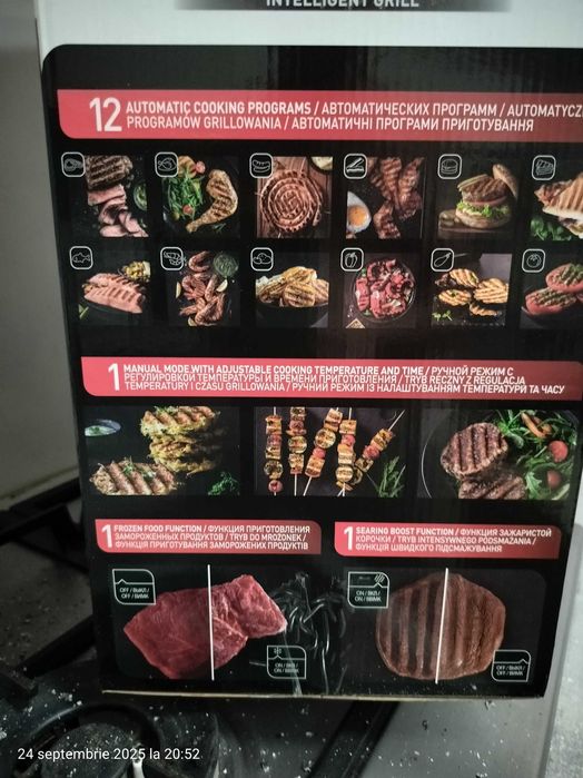 Grătar electric Tefal OptiGrill Elite,12 progr. automate,carte rețete