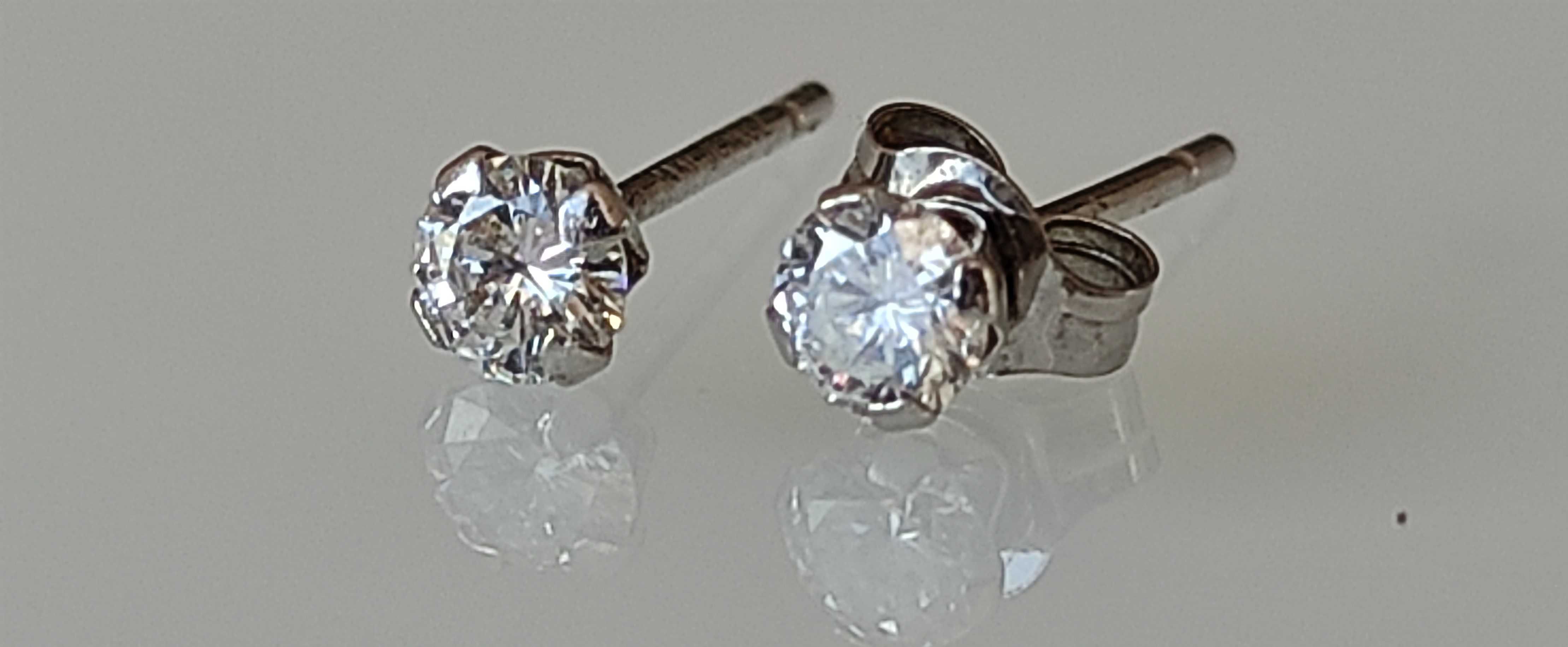 Cercei aur 14k cu diamante 0.35ct