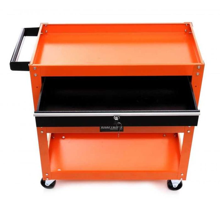 Работна сервизна количка мобилна за инструменти с шкаф, чекмедже