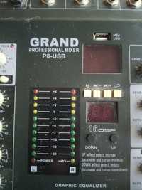 Колонки GRAND professional  mixer P8-USB