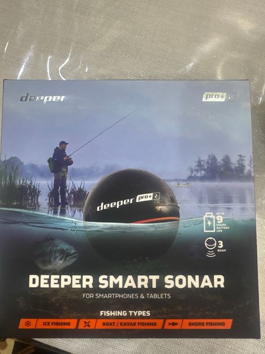 Эхалот Deeper pro+2  сотилади йенги очилмаган Новы эхалот Deeper