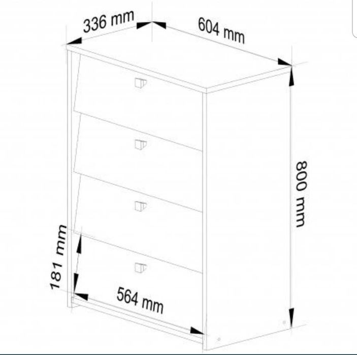 Pantofar 4 usi, 60cm