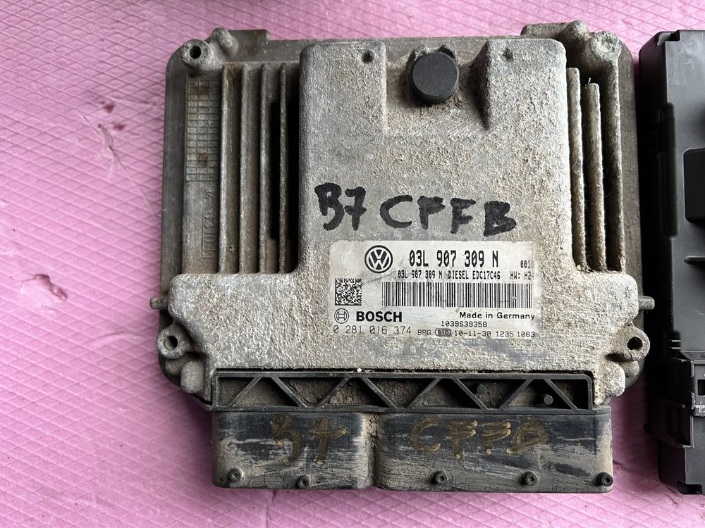 Kit pornire vw passat b7 ecu modul confort imobilizator contact cheie