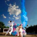 Artificii de zi gender reveal Arcada baloane baby shower Aranjamente
