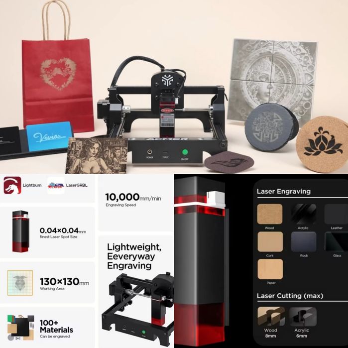 Aparat de gravat / tăiat cu laser - înaltă precizie + placa protectie