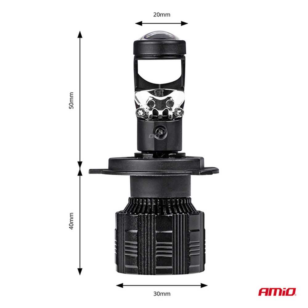 Крушки AMIO PL LED H4/H19, Canbus 60W, 9-32V, 6000K
