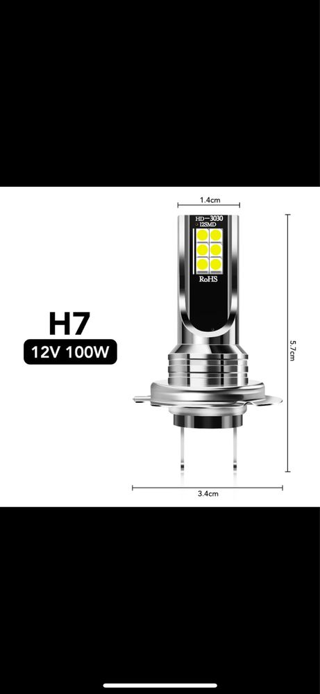 Becuri auto led H7