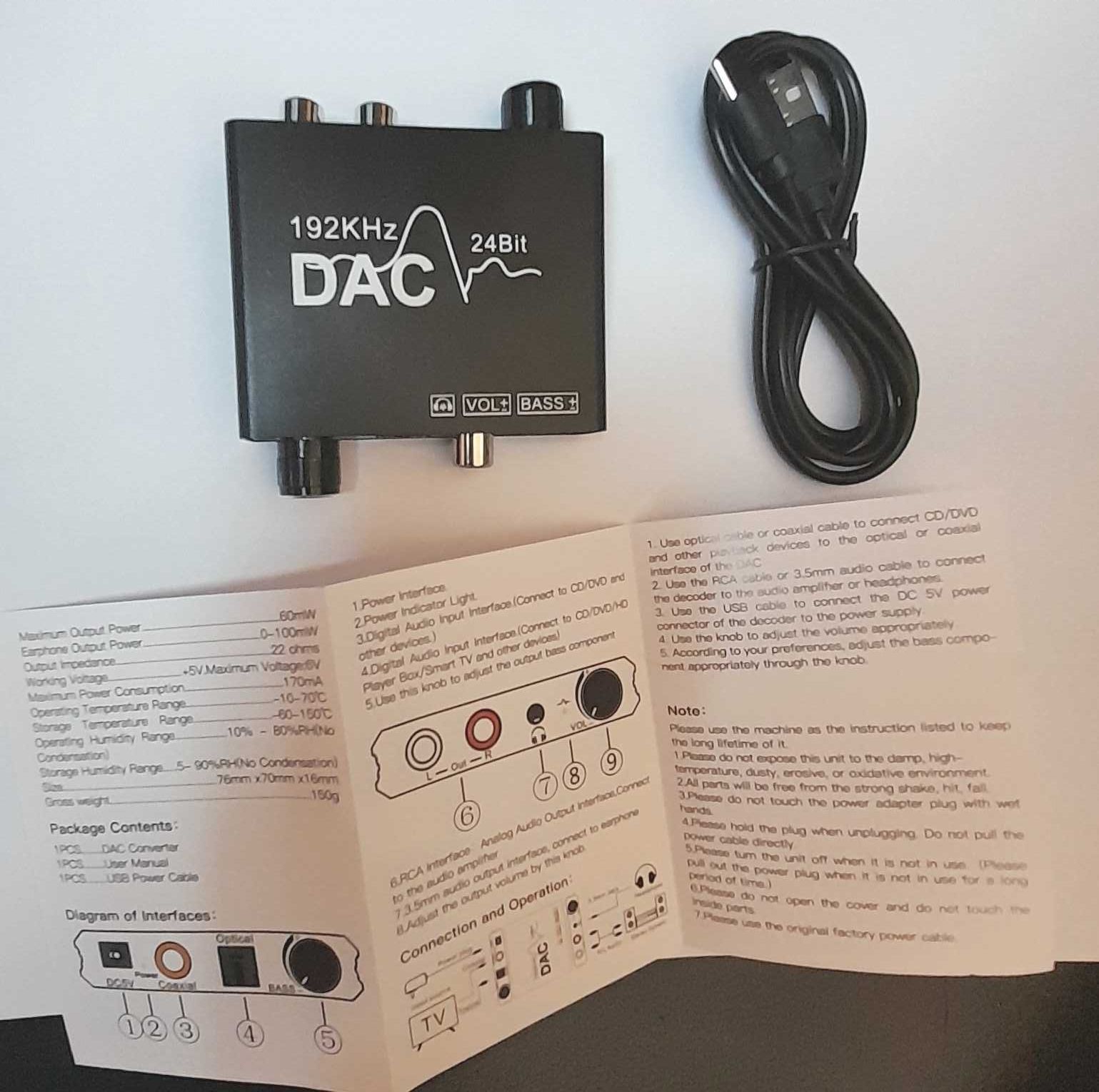 Hов DAC - 192k - преобразува цифровият сигнал в аналогов