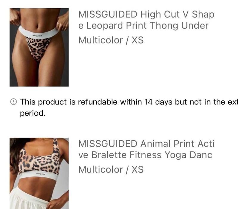 Комплект Missguided нов