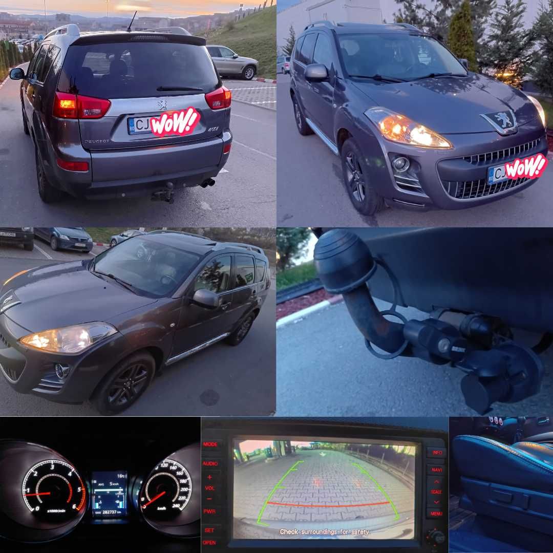 Peugeot 4007 4x4 7Locuri 2.2HDI 156CP 2010 trapa xenon navigatie piele