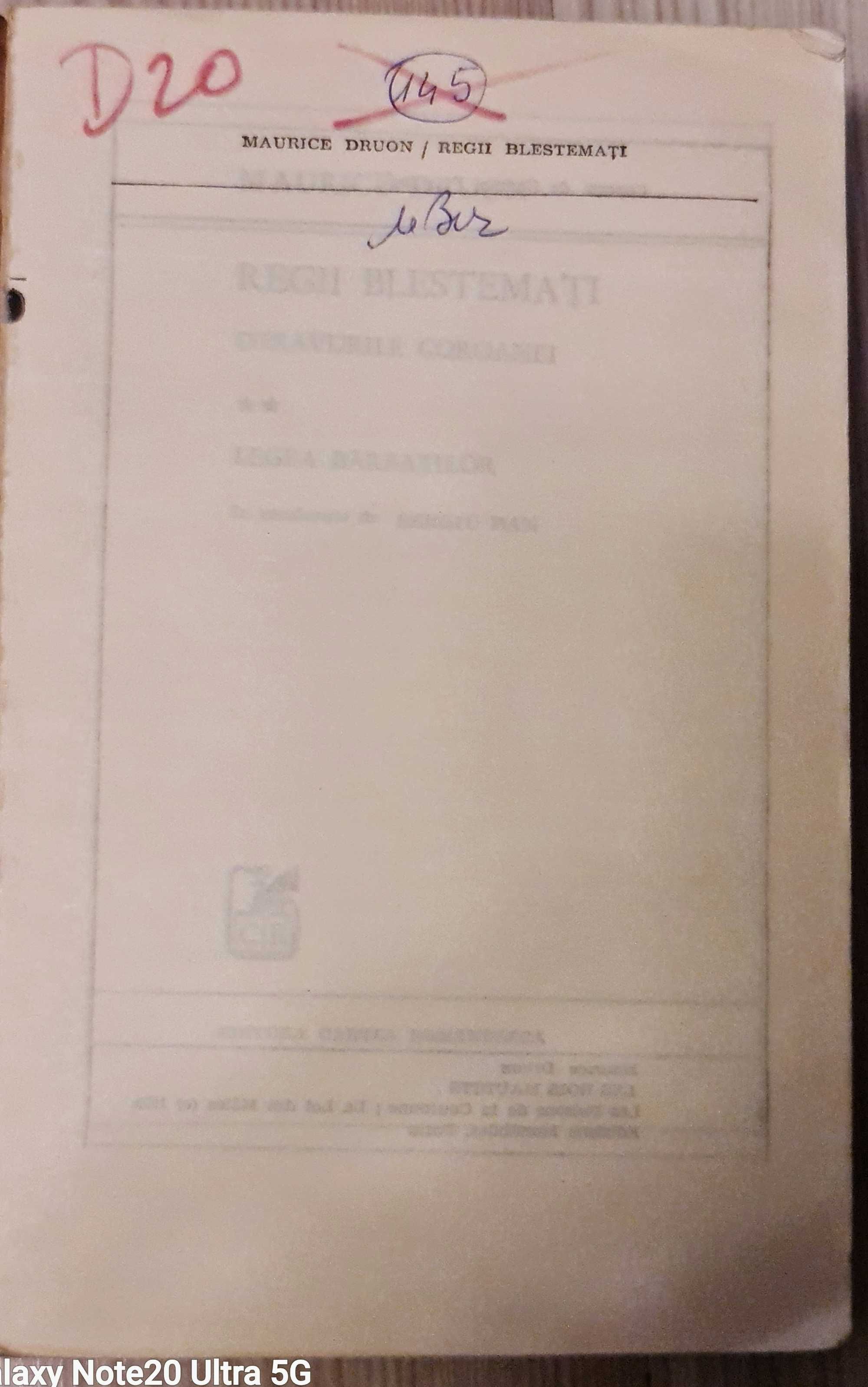 Regii Blestemati,3 volume,Autor Maurice Druon,colectia Augustin Buzura