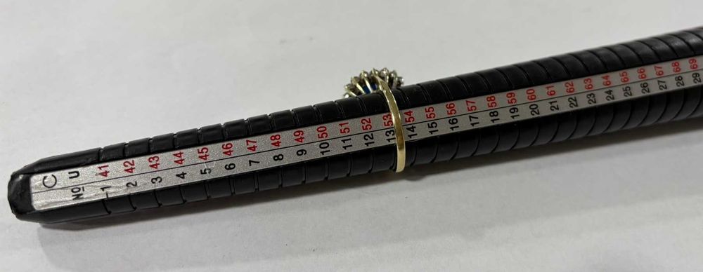 Златен пръстен със син камък 4.16 грама 14карата 585