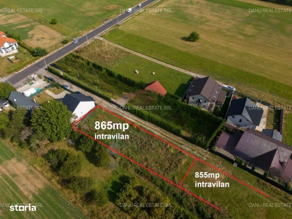 2 Parcele 865mp-855mp - intravilan cu utilitati Tohanu nou la DN73