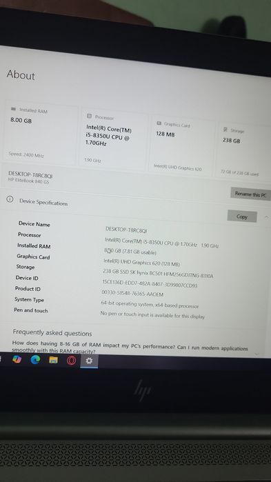 Laptop HP elitebook