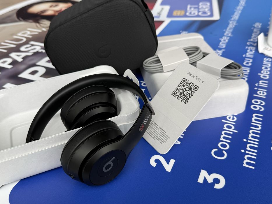 Casti On-Ear Beats Solo 4 Black Matte-Noi-Full Box-Bluetooth-Wireless