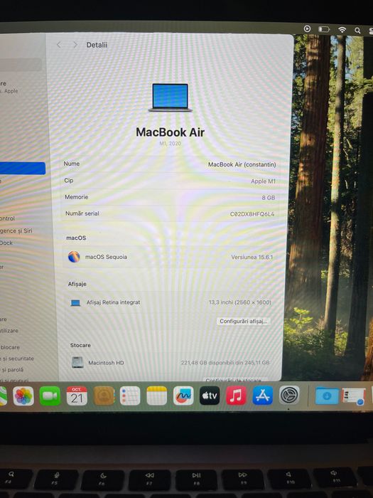 MacBook Air Apple M1 (m1/ 8gb/2020 gri